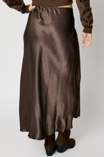 Bias Cut Satin Skirt