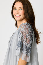Italian Silk Lace Trim Top #22 - Jacqueline B Clothing