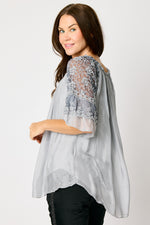 Italian Silk Lace Trim Top #22 - Jacqueline B Clothing