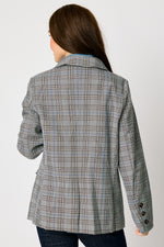 Plaid Jacket with Zip-Out Denim Insert