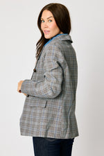 Plaid Jacket with Zip-Out Denim Insert