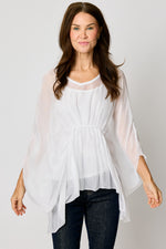 Italian Silk Gather Front Top #32 (3 Colors)
