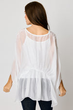 Italian Silk Gather Front Top #32 (3 Colors)