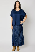 Satin V-Neck Tee (4 Colors)