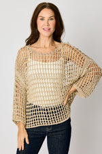Gold Crochet Sweater