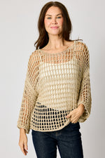 Gold Crochet Sweater