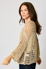 Gold Crochet Sweater