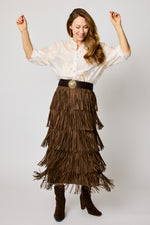 Fringe Skirt Chocolate