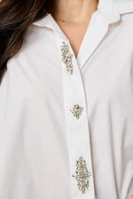 Rhinestone Oversized Men's Shirt (2 Colors)