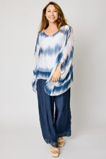 Blue Tye Dye Italian Silk #71