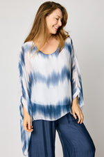 Blue Tye Dye Italian Silk #71