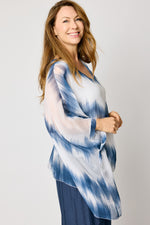 Blue Tye Dye Italian Silk #71