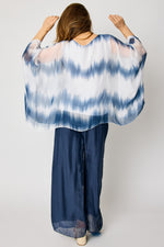 Blue Tye Dye Italian Silk #71