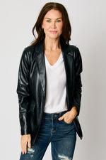 Faux Leather Blazer (2 Colors) - Jacqueline B Clothing