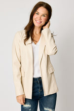 Faux Leather Blazer (2 Colors) - Jacqueline B Clothing