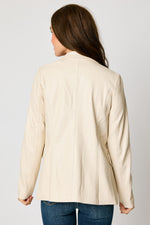 Faux Leather Blazer (2 Colors) - Jacqueline B Clothing