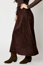 Suede Skirt Chocolate