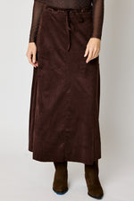 Suede Skirt Chocolate