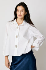 Rhinestone Trim Short Mens Shirt (2 Colors)