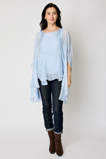 Italian Silk Ruffle Blouse #104 (2 Colors)