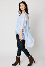 Italian Silk Ruffle Blouse #104 (2 Colors)