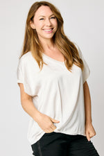 Satin V-Neck Tee (5 Colors)