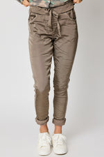 Italian Satin Polished Stretch Pant (4 Colors)