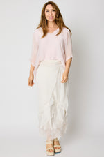 Italian Silk New Raw Edge Skirt (4 Colors)
