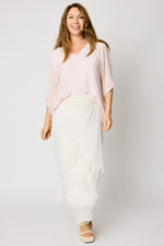 Italian Silk New Raw Edge Skirt (4 Colors)