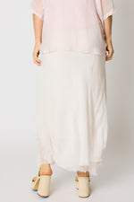 Italian Silk New Raw Edge Skirt (4 Colors)