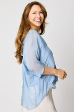 V-Neck Raw Edge Blouse (3 Colors) #53