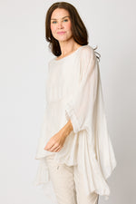 Italian Silk Ruffle Blouse #104 (2 Colors)