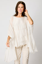 Italian Silk Ruffle Blouse #104 (2 Colors)