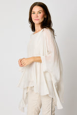 Italian Silk Ruffle Blouse #104 (2 Colors)