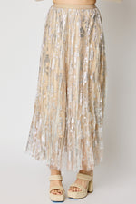 Metallic Floral Skirt