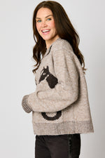 Equestrian Zip Up Cardigan