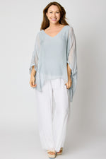 V-Neck Flowing Blouse #55 (4 Colors)
