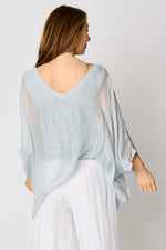 V-Neck Flowing Blouse #55 (4 Colors)