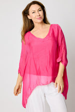 V-Neck Flowing Blouse #55 (4 Colors)