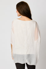 Italian Silk Raw Edge Bottom Tee #11 (5 Colors) - Jacqueline B Clothing