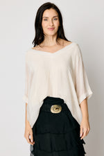 V-Neck Flowing Blouse #55 (4 Colors)