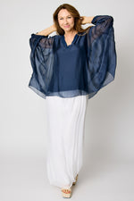 V-Neck Flowing Blouse #55 (4 Colors)