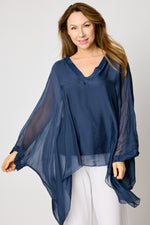 V-Neck Flowing Blouse #55 (4 Colors)