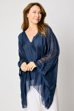 V-Neck Flowing Blouse #55 (4 Colors)
