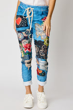 Patched Heart Italian Stretch Pant