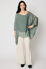 Italian Silk Soft Flowing Top #62 (5 Colors) - Jacqueline B Clothing