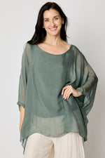Italian Silk Soft Flowing Top #62 (5 Colors) - Jacqueline B Clothing