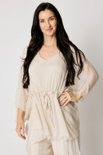 Italian Silk Draw Waist Shirt (3 Colors) #37