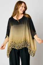 Italian Silk Leopard Top #56