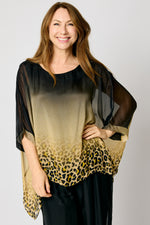 Italian Silk Leopard Top #56